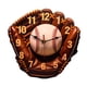 thumbnail image 4 of Reloj de pared con diseño de guante de béisbol, de 25 cm, de madera, silencioso, fácil de leer y sin , con motivo deportivo para decoración del, 4 of 5