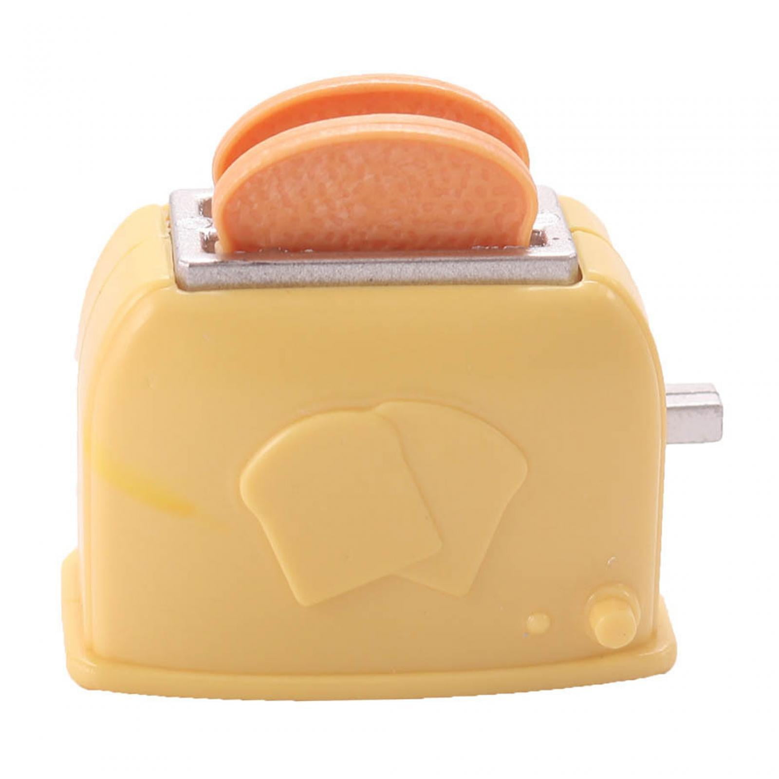 Gazechimp - Tostadora De Pan Para Casa De Muñecas Tostadora De Pan Para Desayuno En Miniatura Para Cafeterías 1/6 1/12 Amarillo