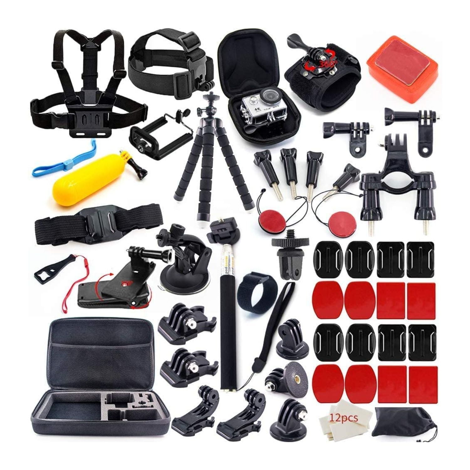 Genérico - Kit 54 Accesorios Camara Deportiva Gopro Con Estuche