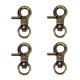 thumbnail image 2 of 4pcs Aleación De Zinc Broche De Garra De Langosta Clips De Gatillo Giratorios Ganchos De Presión Bronce, 2 of 5