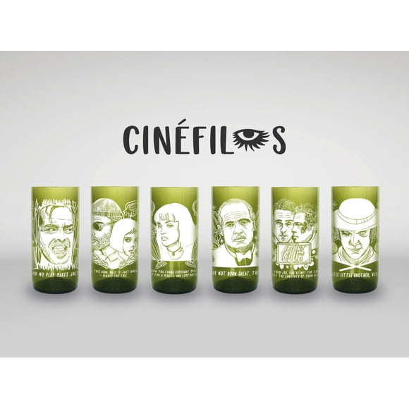 Cinéfilo Juego de 6 Vasos verde