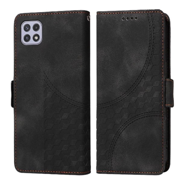 Carcasa FOXDOCK Samsung Galaxy A22 5G de cuero PU, diseño acolchado clásico, protección contra caídas y rayones