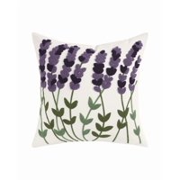 Genérico - Pack De 4 Fundas Para Cojines Sin Relleno Con Diseños Bordados Lila