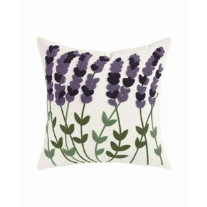 Genérico - Pack De 4 Fundas Para Cojines Sin Relleno Con Diseños Bordados Lila