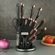 thumbnail image 2 of Set Cuchillos De Cocina 9 Piezas Con Base Giratoria Marmoleado Negro Dorado, 2 of 3