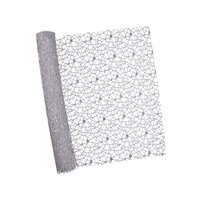 Bothyi - Adorno De Malla De Red Jacquard Con Diseño Floral Para Regalo De San Valentín O Cumpleaños, Color Gris