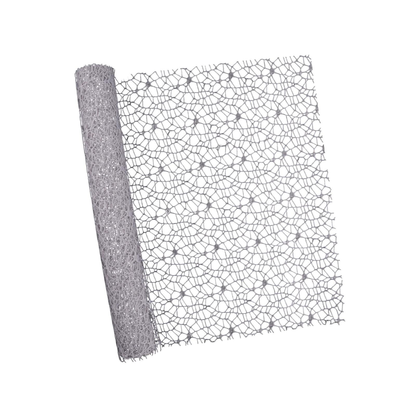 Bothyi - Adorno De Malla De Red Jacquard Con Diseño Floral Para Regalo De San Valentín O Cumpleaños, Color Gris