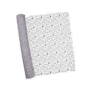 Bothyi - Adorno De Malla De Red Jacquard Con Diseño Floral Para Regalo De San Valentín O Cumpleaños, Color Gris