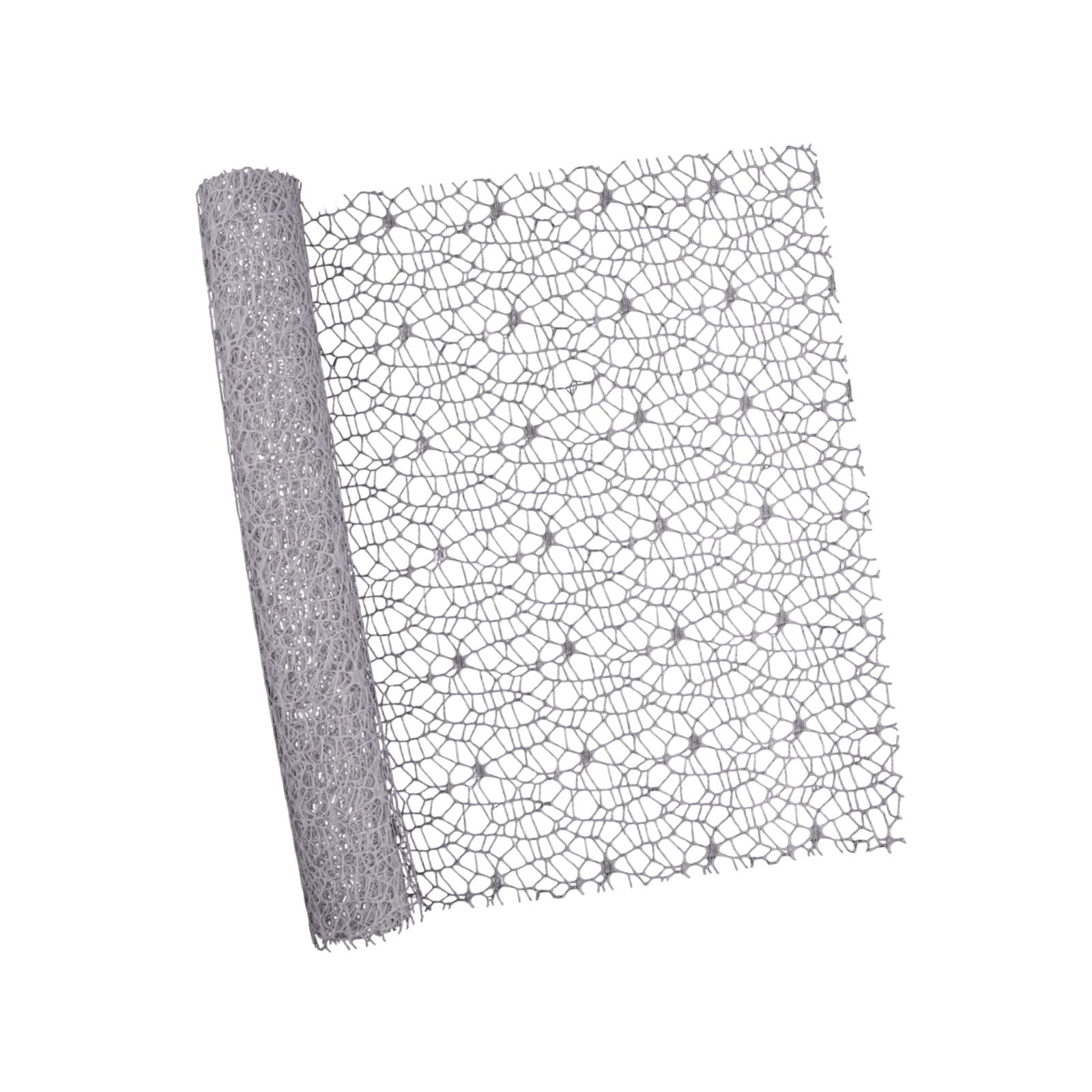 Bothyi - Adorno De Malla De Red Jacquard Con Diseño Floral Para Regalo De San Valentín O Cumpleaños, Color Gris