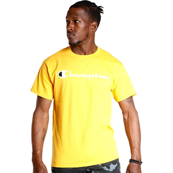Camiseta Champion Classic Jersey Script para hombre Team Gold2