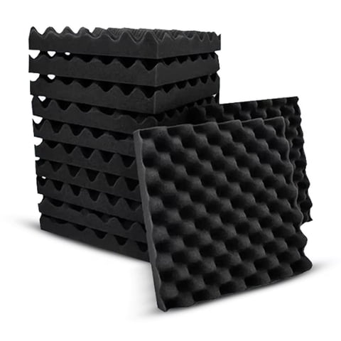 Sdmed - Kit 12 Paneles Espuma Acústica Huevo Alta Densidad 30X30X5Cm 25Mm