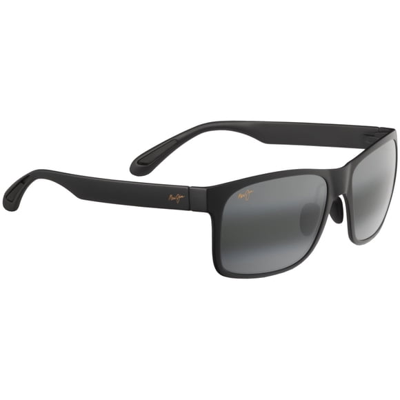 Gafas de sol Maui Jim Red Sands, polarizadas, color negro mate, tamaño grande