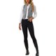 thumbnail image 2 of INSPIRE CHIC Chaleco de Mujer con Solapa de Muesca Cuello en V Abotonado Estilo Vintage a Cuadros XL Negro, 2 of 6