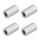 thumbnail image 1 of Uxcell 1/4"-20 UNC 304 Acero Inoxidable Tuercas de Acoplamiento Hexagonales, 4 Piezas 0.8" de Longitud Totalmente Roscadas Conector de Acoplamiento de Varilla Sujetadores, Tono Plateado, 1 of 7