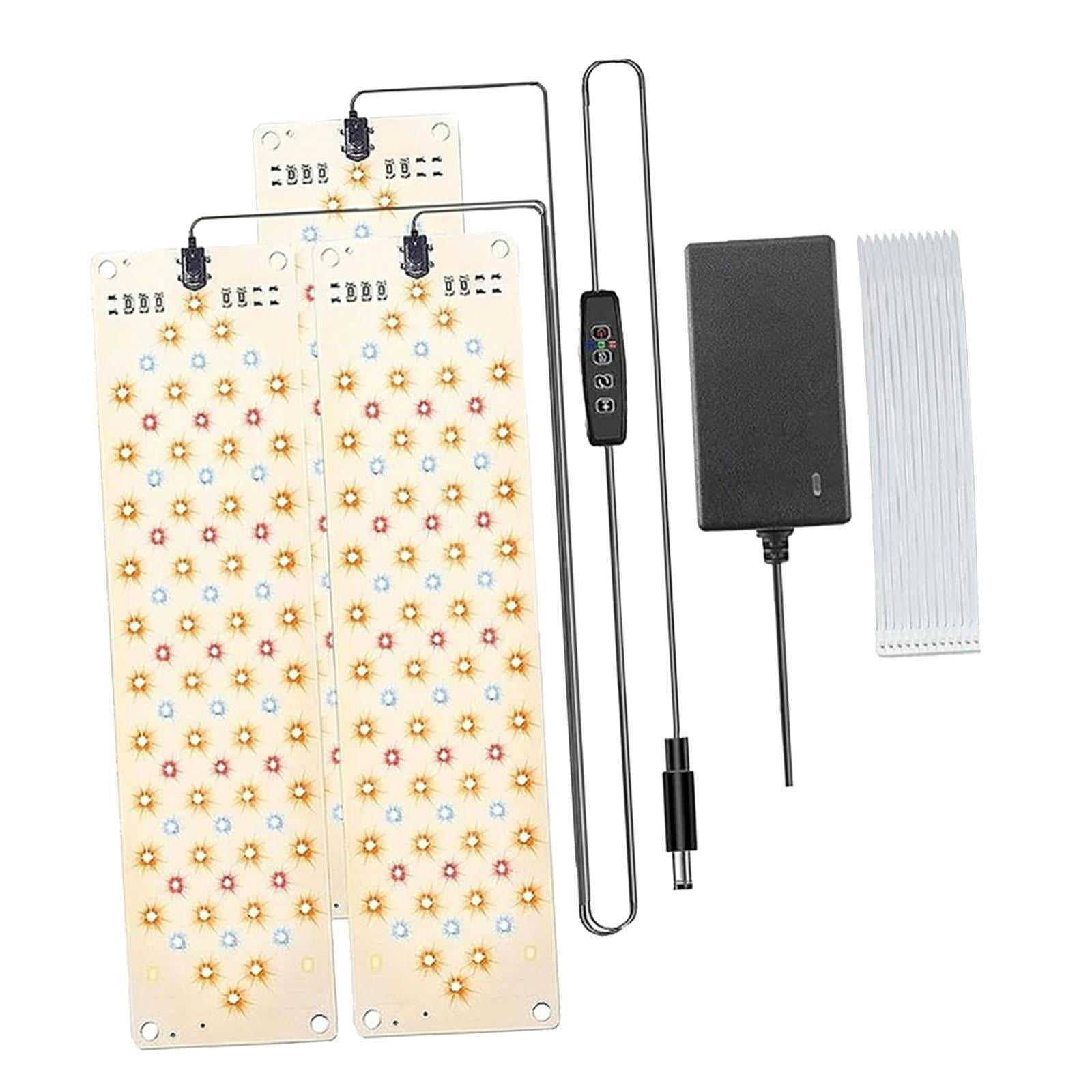 Ioensy - Luz Led De Cultivo Regulable, Lámpara De Cultivo De Plantas De 20w Para Plantas De Interior De Frutas De Jardín, 3 Paneles De Luz