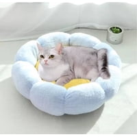 Genérico - Cama Antiestrés Para Mascotas Perro Gato 55Cm Flor Azul