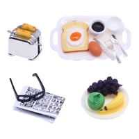 Magideal - Juego De Cocina 1/12, Máquina Para Hacer Pan, Juego De Rol, Juego De Cocina, Juguete De Frutas, Modelo De Comida, Juguete De Desayuno Para Regalos De