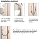 thumbnail image 4 of Protector de puerta con cadena y cerradura, cerradura de cadena con botón de presión, antirrobo, de acero inoxidable 304, sin perforaciones, para puerta corredera de dormitorio de hotel., 4 of 8