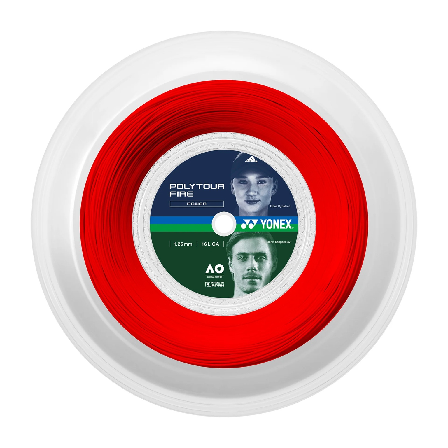 Genérico - Cuerda De Tenis Yonex Poly Tour Fire 16L/1.25Mm Roja 200 Mts