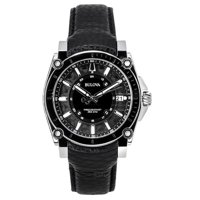 Reloj Bulova Icon Precisionist Leather Strap Grey Dial Quartz 96B416 100M Men'S Watch