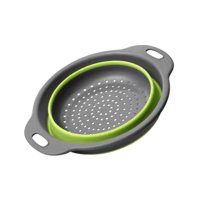 Crusec - Colador De Silicona Escurridor Redondo Multiuso Plegable