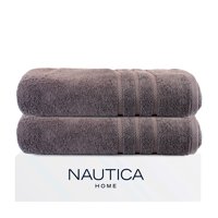 Pack 2 Toallas De Baño Nautica Home 100% Algodón 76X137Cm Gris Oscuro