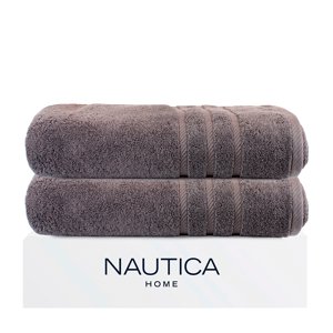 Pack 2 Toallas De Baño Nautica Home 100% Algodón 76X137Cm Gris Oscuro