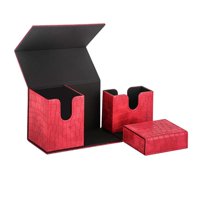 Bothyi - Trading Card Deck Box Con Dados Tray Organizer Case Trading Card Game Red