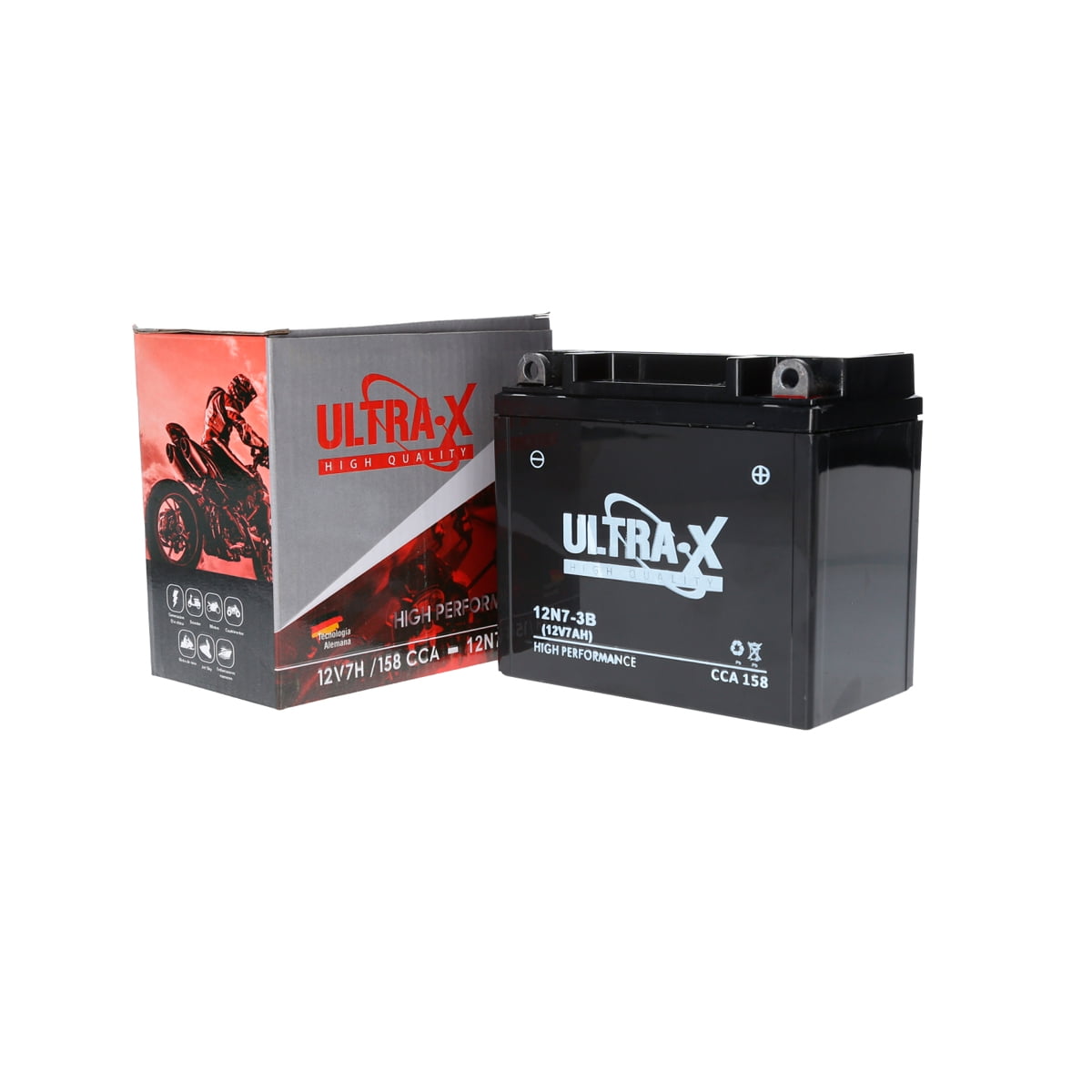 Ultra-x - Bateria 12n7-3b Para Motos 12 V 7 Ah