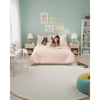 Mylhogar - Cubrecama Premiun 2 Plazas Con Delicado Bordado En Las Esquinas