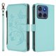thumbnail image 2 of Funda Cartera Mariposa para [Motorola Edge 60 Fusion] con Soporte y Cremallera Verde menta, 2 of 6