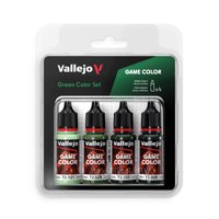 Set De Pintura Vallejo Game Color Green, 4 Botellas, 18 Ml