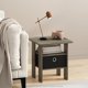 thumbnail image 1 of Mesa lateral Furinno moderna cuadrada con almacenamiento, gris roble, 1 of 6