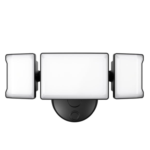 Focos Olafus de 60 W, 6000 lúmenes, LED IP65, resistentes al agua, color negro