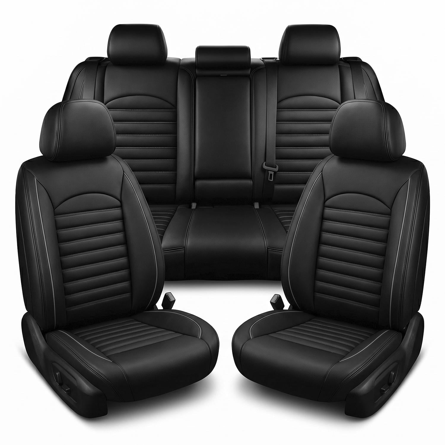 Cursor - Funda Cubre Asiento Ecocuero – Set 5 Asientos Luxury Okaeri Negro