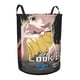 thumbnail image 2 of Mira Hacia Atrás Cesta de lavandería de gran capacidad redonda con asa, bolsa para ropa sucia plegable, almacenamiento para dormitorio, baño y lavadero 44x35 cm, 2 of 6