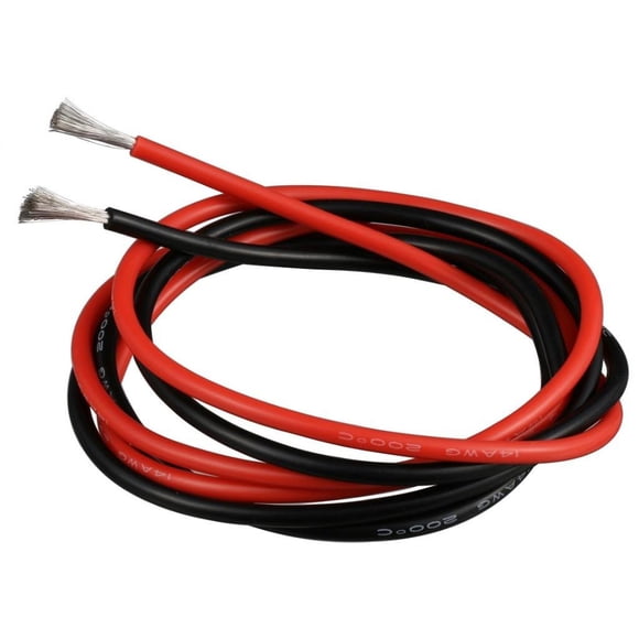 Cable BNTECHGO 14 AWG de silicona, 1,8 m, rojo y negro