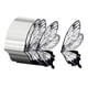 thumbnail image 4 of 80 piezas de papel de regalo de flores, suministros de floristería, papel de regalo de ramo de flores con alas de mariposa para decoración de fiestas, Negro, 4 of 5