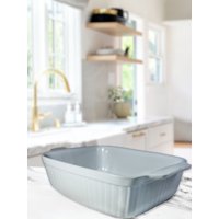 Genérico - Fuente De Cerámica Para El Horno Blanca - 25X16X6,5Cm - P017