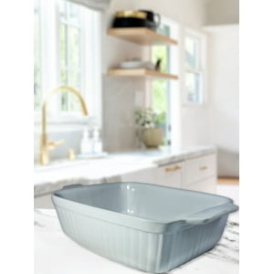 Genérico - Fuente De Cerámica Para El Horno Blanca - 25X16X6,5Cm - P017