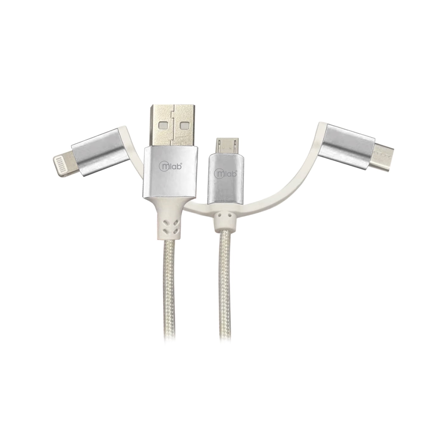 Microlab Cable 3 En 1 Usb A Musb - C Y Lightn 1mt