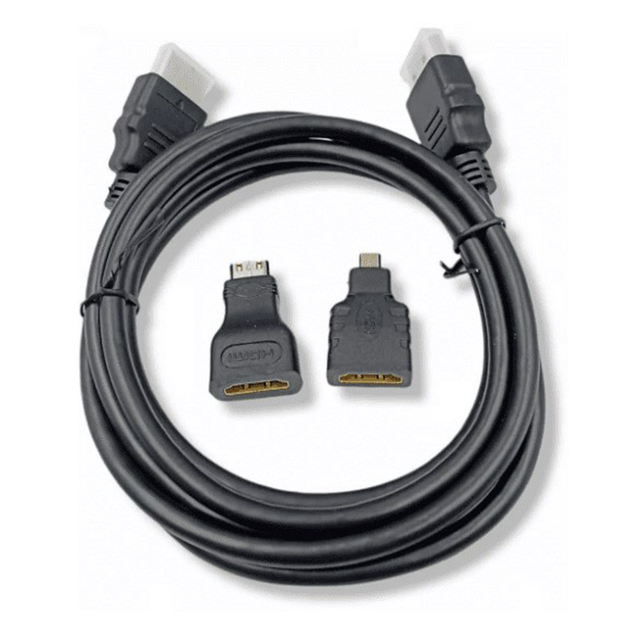 Genérico - Cable Hdmi 3 En 1, Con Adaptadores Mini Hdmi Y Micro Hdmi