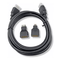 Genérico - Cable Hdmi 3 En 1, Con Adaptadores Mini Hdmi Y Micro Hdmi