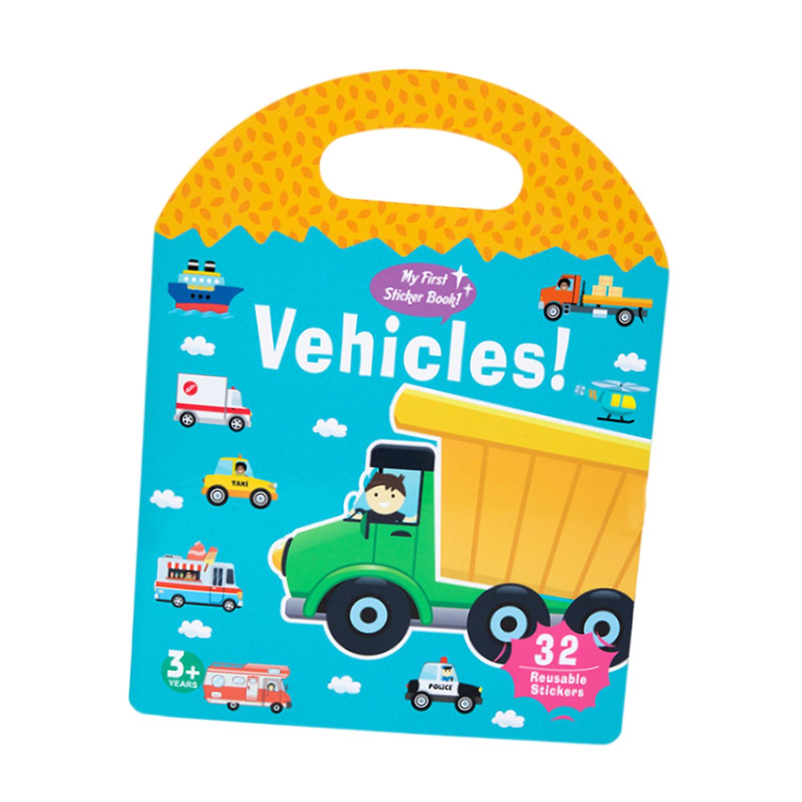 Magideal - Libros De Pegatinas Reutilizables Para Niños, Lindo Libro De Pegatinas Para Niños De 2 A 4 Años, Pegatinas Para Ventanas, Juguetes Educativos, Regalo Estilo B