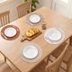 thumbnail image 3 of Juego de 4 manteles individuales redondos tejidos para mesa de comedor interior y exterior, mantel de cocina, limpiar con un paño, color caramelo, 13x13 pulgadas, 3 of 5