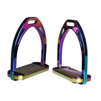 Ioensy - 2 Piezas De Estribos Para Silla De Montar, Sólidos Y Brillantes, Suministros Ecuestres Para Entrenamiento De Adultos, Multicolor