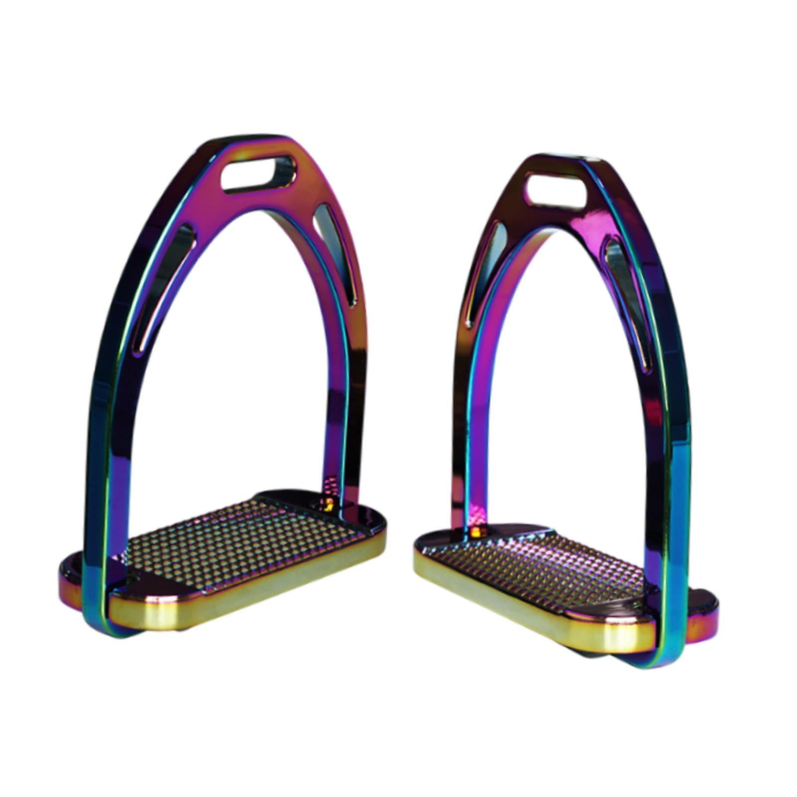 2 Piezas De Estribos Para Silla De Montar, Sólidos Y Brillantes, Suministros Ecuestres Para Entrenamiento De Adultos, Multicolor