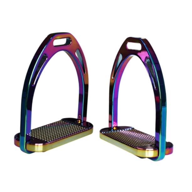 2 Piezas De Estribos Para Silla De Montar, Sólidos Y Brillantes, Suministros Ecuestres Para Entrenamiento De Adultos, Multicolor