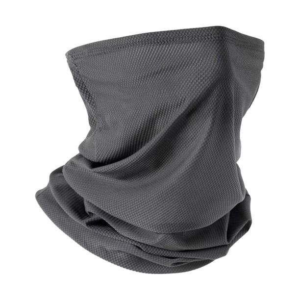Pañuelo para la cara, protector con colgante en la oreja, tela de poliéster, resistente al viento, protección contra el polvo y el sol para fiestas, R Gris oscuro