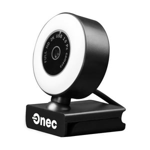 Onec - Web Cam Tik Tok 2560P 2K Aro De Luz Y Trípode Beacon Negro